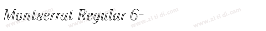 Montserrat Regular 6字体转换